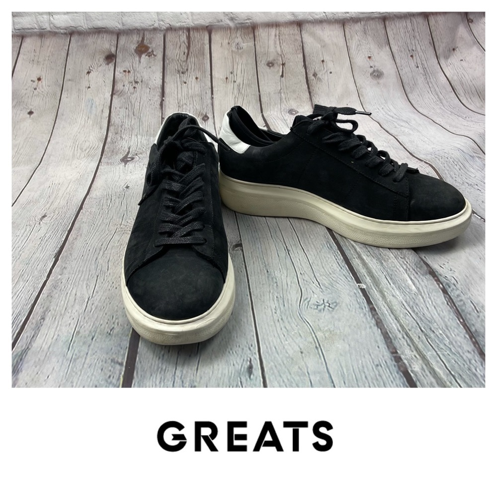 GREATS Brooklyn Black Suede Sneakers